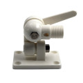 Marine boat antenna, nylon 4-way deck ratchet mounting